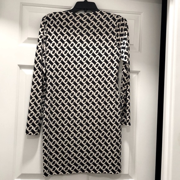 Diane Von Furstenberg Reina Dress in Iconic Chain Link Print Size 4 - Picture 11 of 14